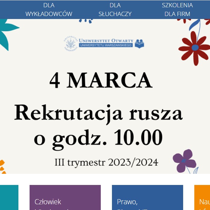 Uniwersytet Otwarty 3 trymestr