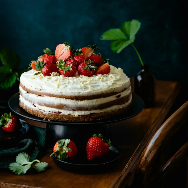 tort z truskawkami