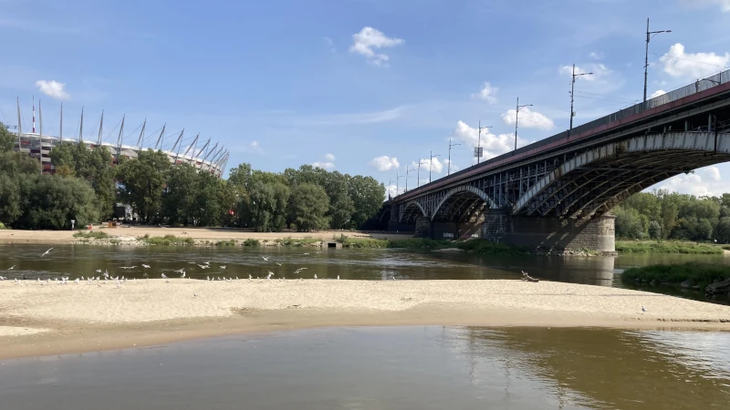 plaża w okolicy Mostu Poniatowskiego